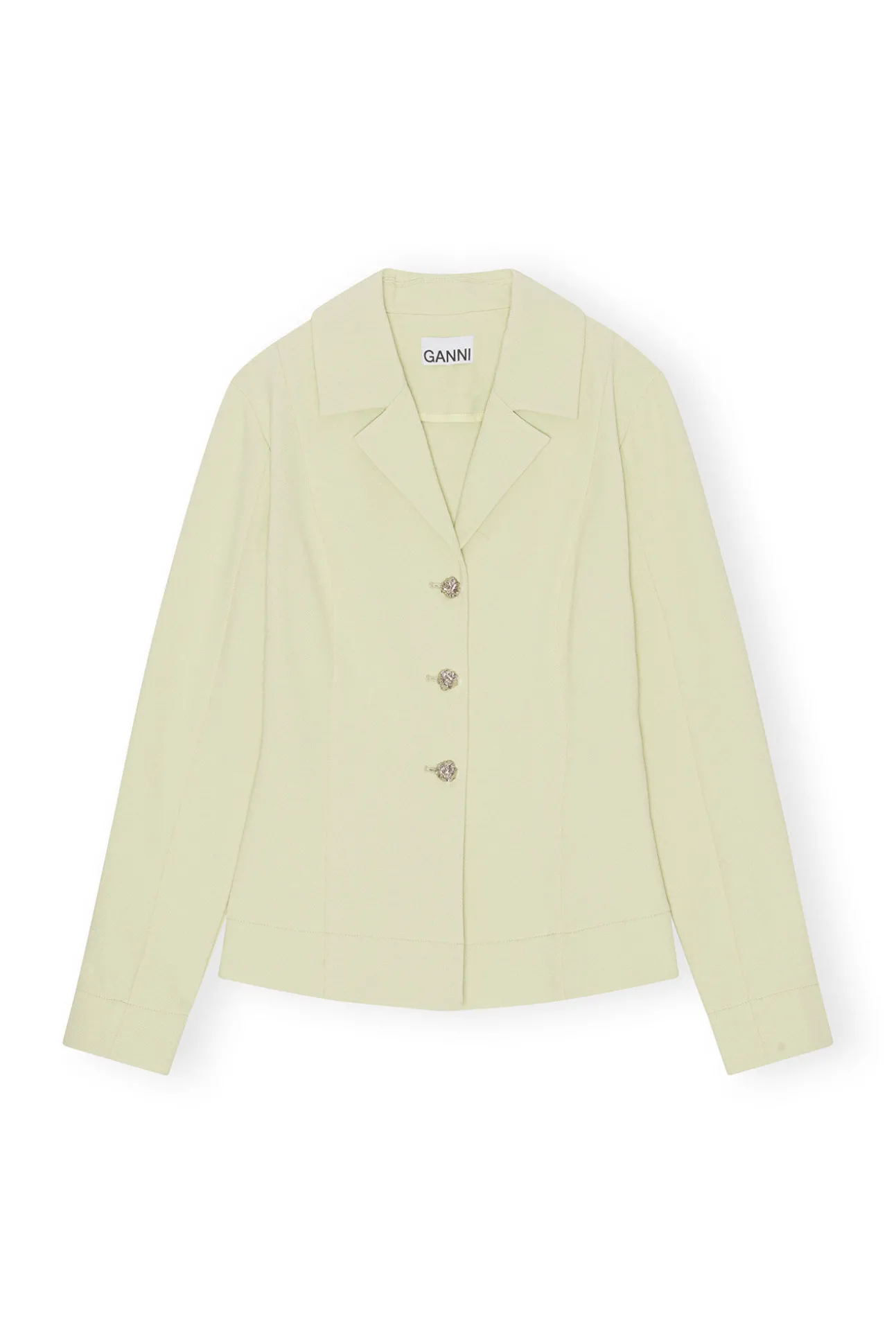 Best GANNI Hemd-Blazer Aus Stretch- Anzugstoff Lily Green
