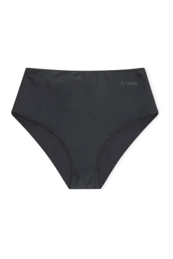 Sale GANNI High-Rise-Bikiniunterteil Black
