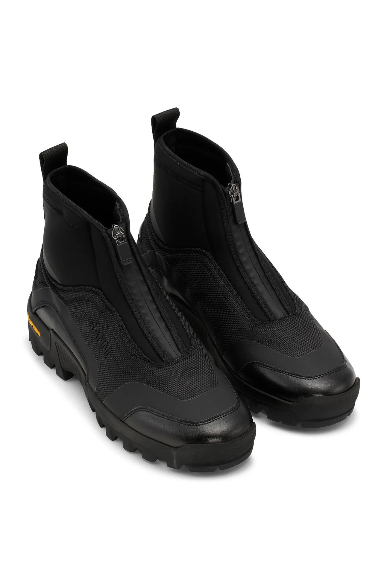 Sale GANNI High-Top-Performance-Sneaker Mit Reisverschluss Black