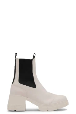Fashion GANNI Hohe City-Stiefel Aus Rubber Oyster Gray