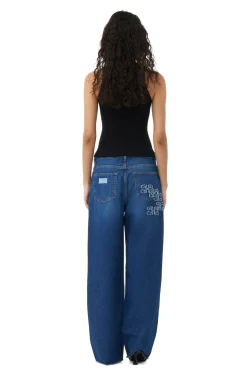 Best GANNI „Izey“-Re-Cut-Jeans Mid Blue Stone
