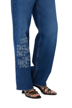 Best GANNI „Izey“-Re-Cut-Jeans Mid Blue Stone