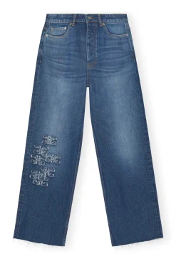 Best GANNI „Izey“-Re-Cut-Jeans Mid Blue Stone