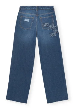 Best GANNI „Izey“-Re-Cut-Jeans Mid Blue Stone