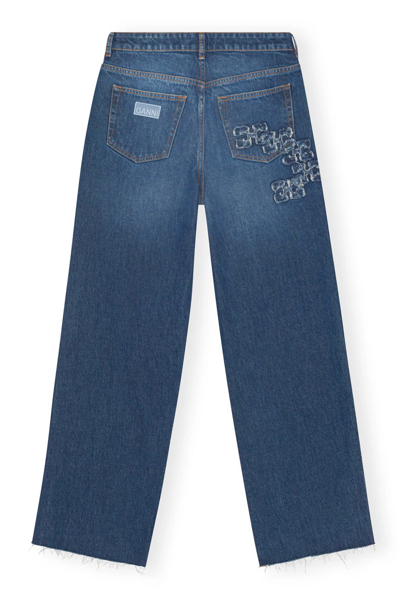 Best GANNI „Izey“-Re-Cut-Jeans Mid Blue Stone