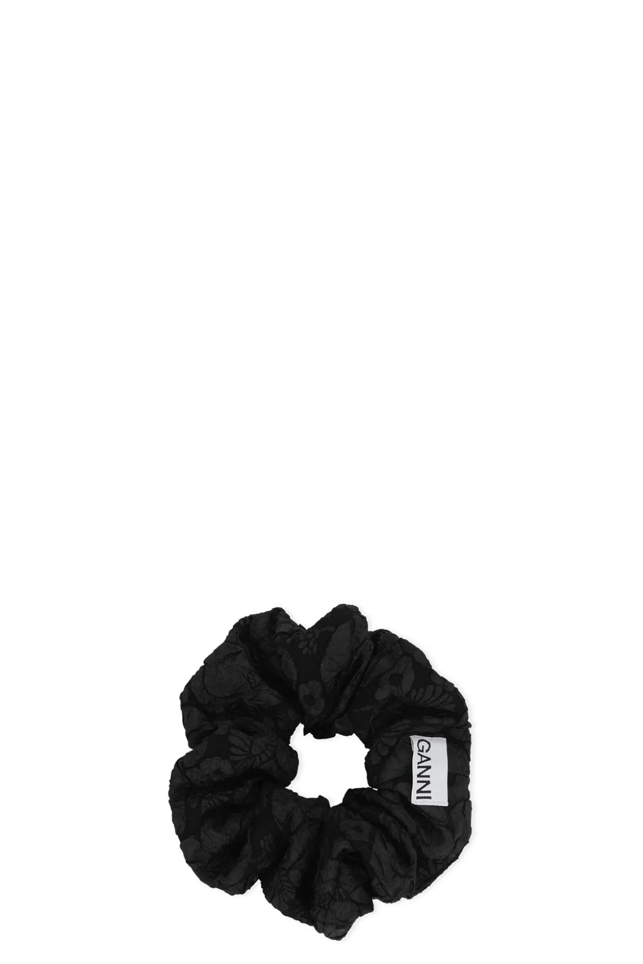 Hot GANNI Jacquard-Scrunchie Aus Stretchmaterial Black