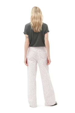 Outlet GANNI Joezy-Jeans Mit Blumenprint Pink Tulle