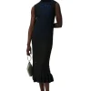 Hot GANNI Kleid Mit Hohem Hals Black
