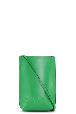 Outlet GANNI Kleine Banner-Umhangetasche Kelly Green
