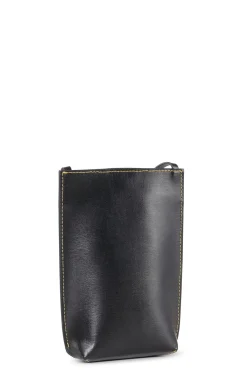 Shop GANNI Kleine Banner-Umhangetasche Black