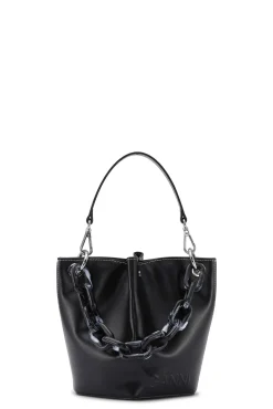 Outlet GANNI Kleine Diamond-Bucket-Bag Black