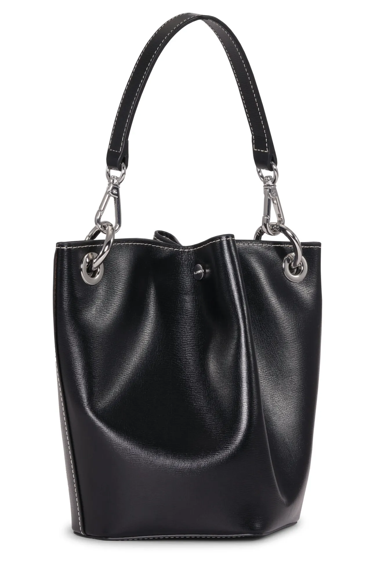 Outlet GANNI Kleine Diamond-Bucket-Bag Black