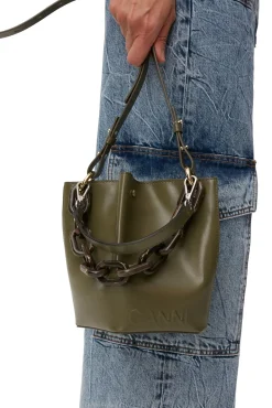 Sale GANNI Kleine Diamond-Bucket-Bag Kalamata