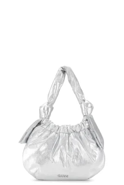 Cheap GANNI Kleine Silberne Hobo-Tasche Fur Besondere Anlasse Silver