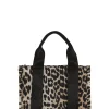 Fashion GANNI Kleineen-Tragetasche Aus Tech-Gewebe Leopard
