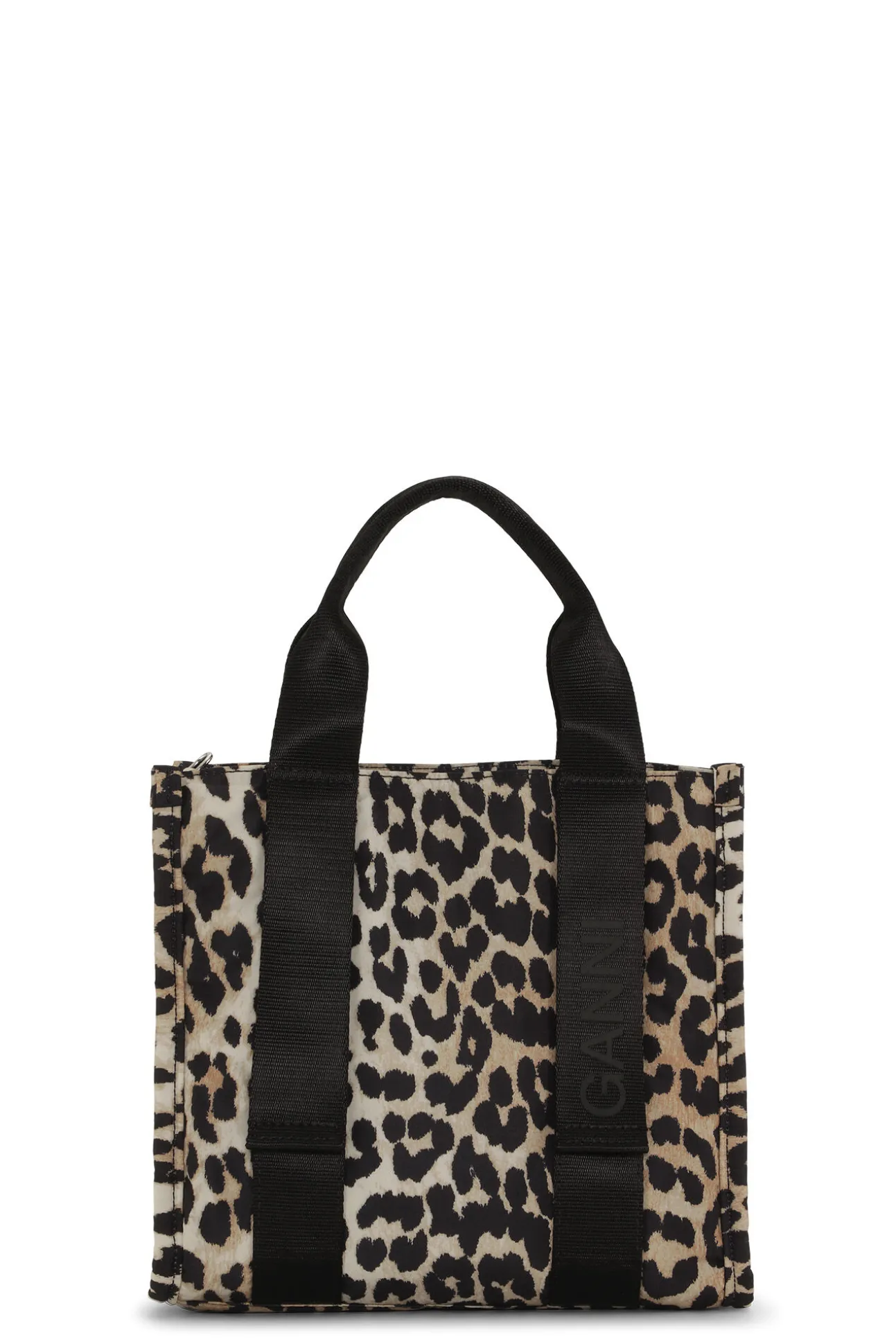 Fashion GANNI Kleineen-Tragetasche Aus Tech-Gewebe Leopard