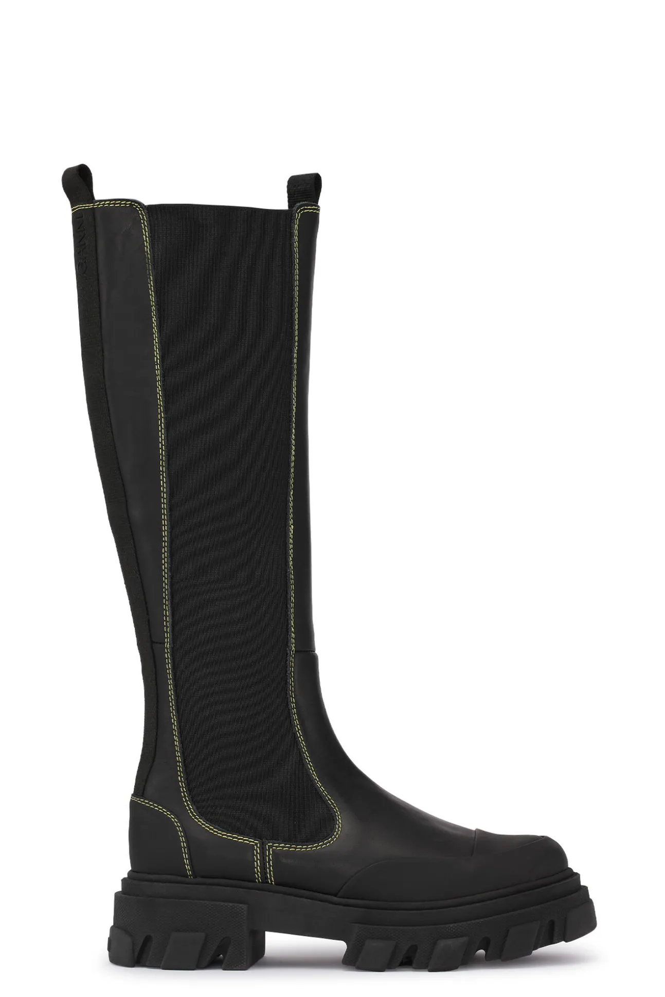Cheap GANNI Kniehohe Chelsea Boots Black