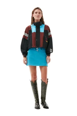 Online GANNI Kria Neoshell Cropped Jacke Black