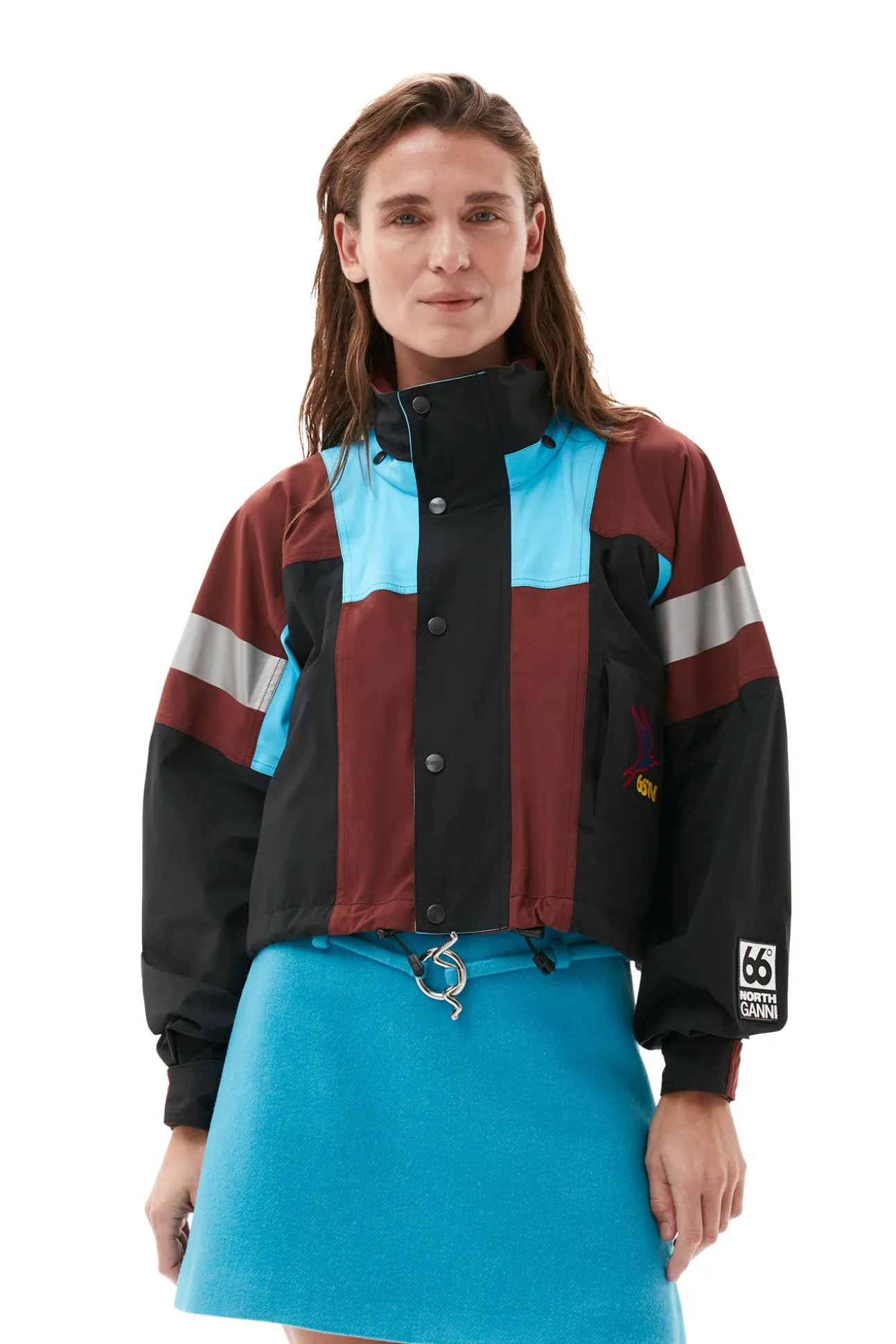 Online GANNI Kria Neoshell Cropped Jacke Black