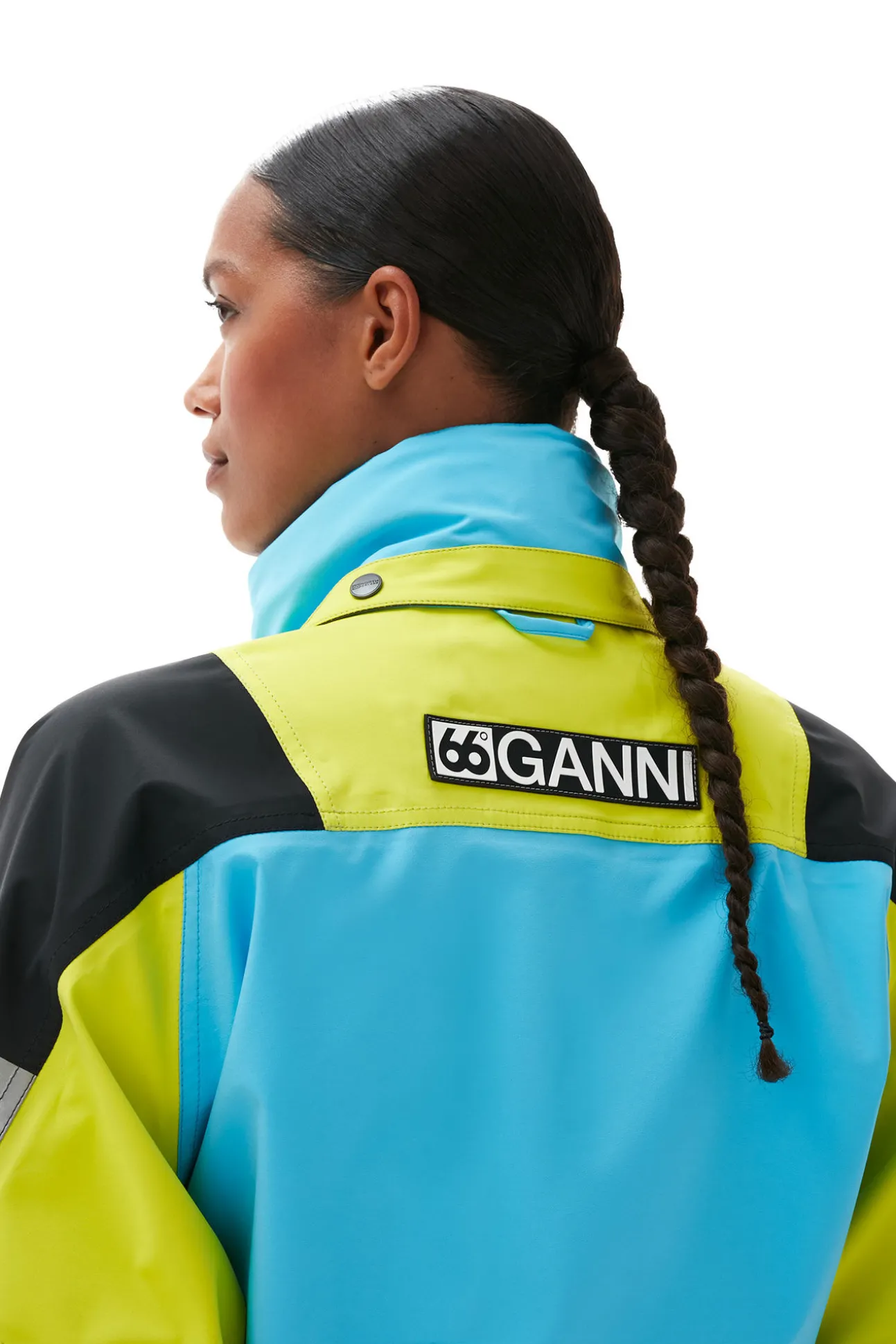 Fashion GANNI Kria Neoshell Cropped Jacke Lagoon