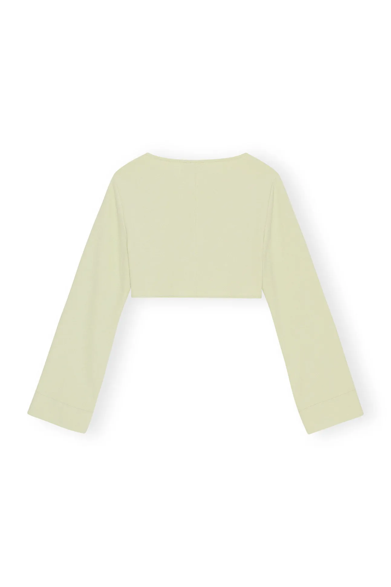 Store GANNI Kurz Geschnittene Bluse Aus Stretch-Anzugstoff Lily Green