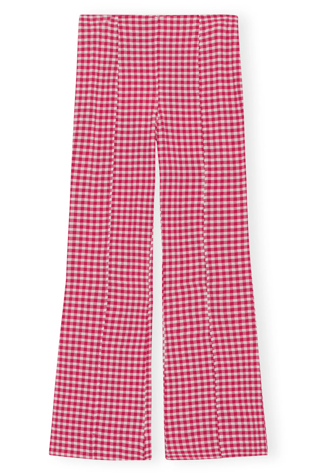 Discount GANNI Kurz Geschnittene Seersucker-Hose Mit Stretch Love Potion