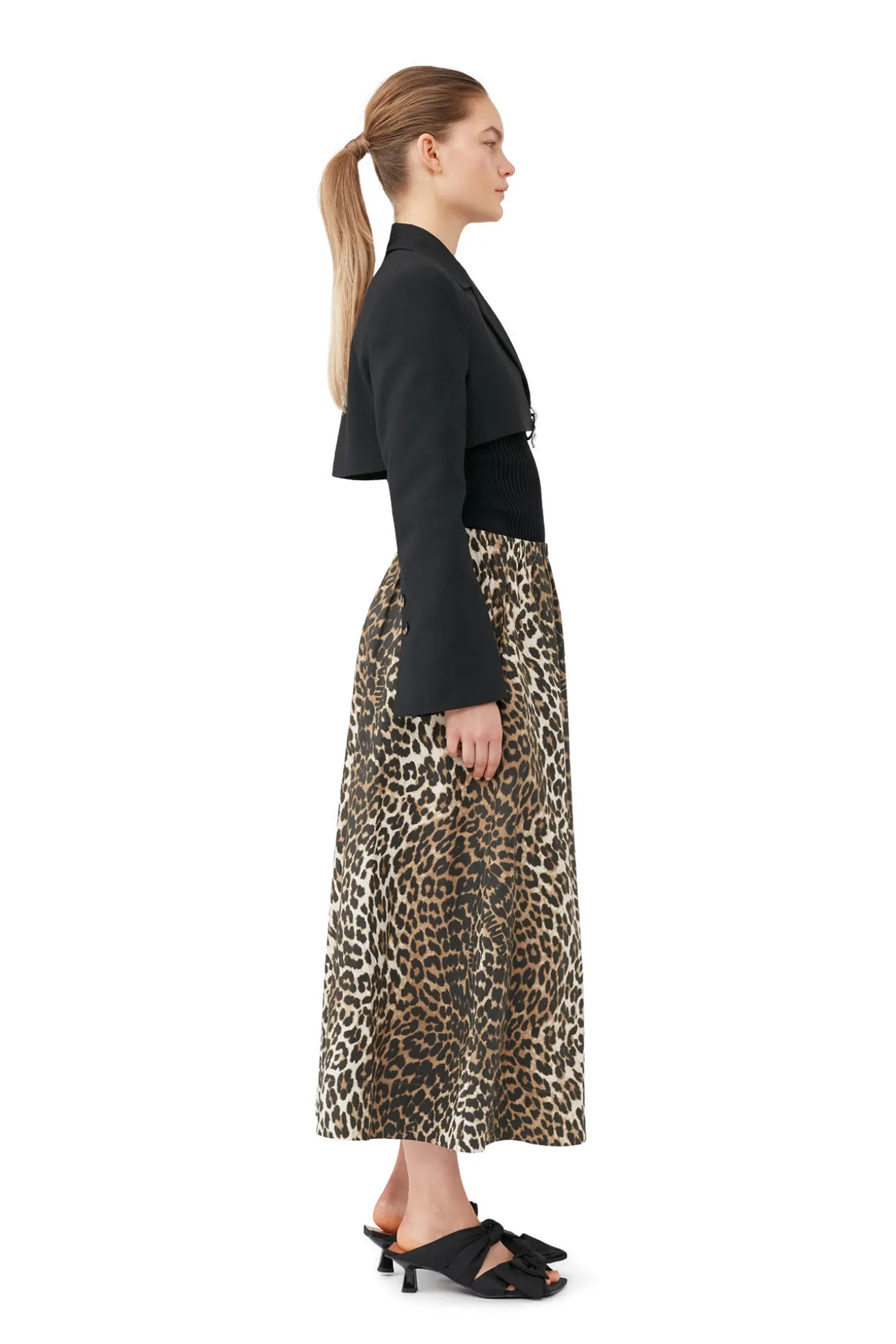 Best GANNI Kurz Geschnittener Blazer Aus Cotton-Anzugstoff Black