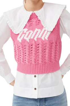 Cheap GANNI Kurze Rope-Weste Bonbon
