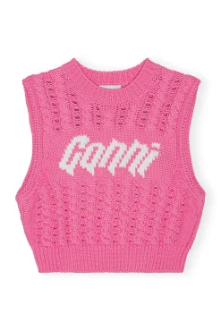 Cheap GANNI Kurze Rope-Weste Bonbon