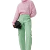Cheap GANNI Kurzer Rollkragenpullover Lilac Sachet