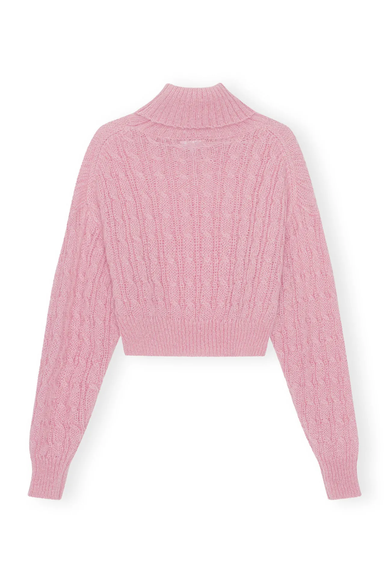 Cheap GANNI Kurzer Rollkragenpullover Lilac Sachet
