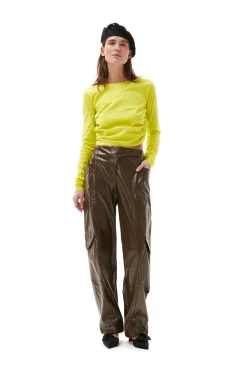 Best Sale GANNI Lackhose Teak