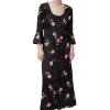 Clearance GANNI Langes Gewelltes Satinkleid Black