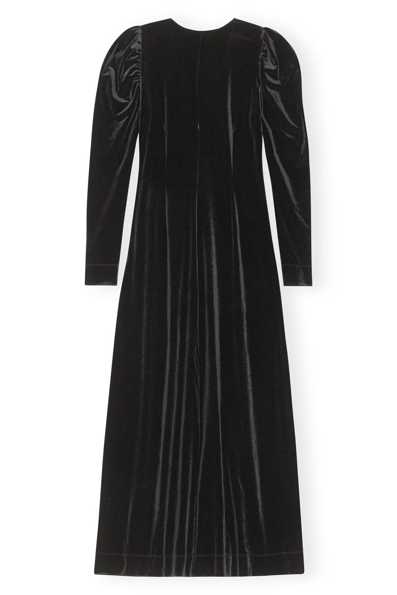 Online GANNI Langes Samtkleid Black