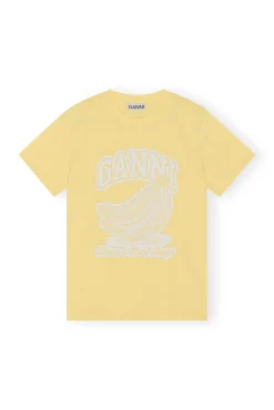 Cheap GANNI Lassiges Banana-T-Shirt Lemon Drop