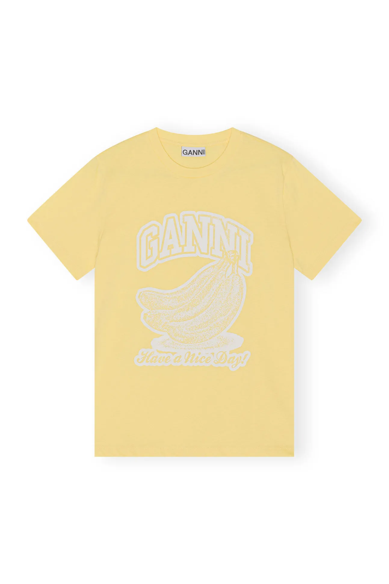 Cheap GANNI Lassiges Banana-T-Shirt Lemon Drop