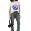 Shop GANNI Lassiges Dolphin-T-Shirt Bright White