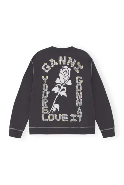 Flash Sale GANNI Lassiges Isoli-Sweatshirt Phantom