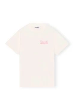 Clearance GANNI Lassiges Nightclub-T-Shirt Egret