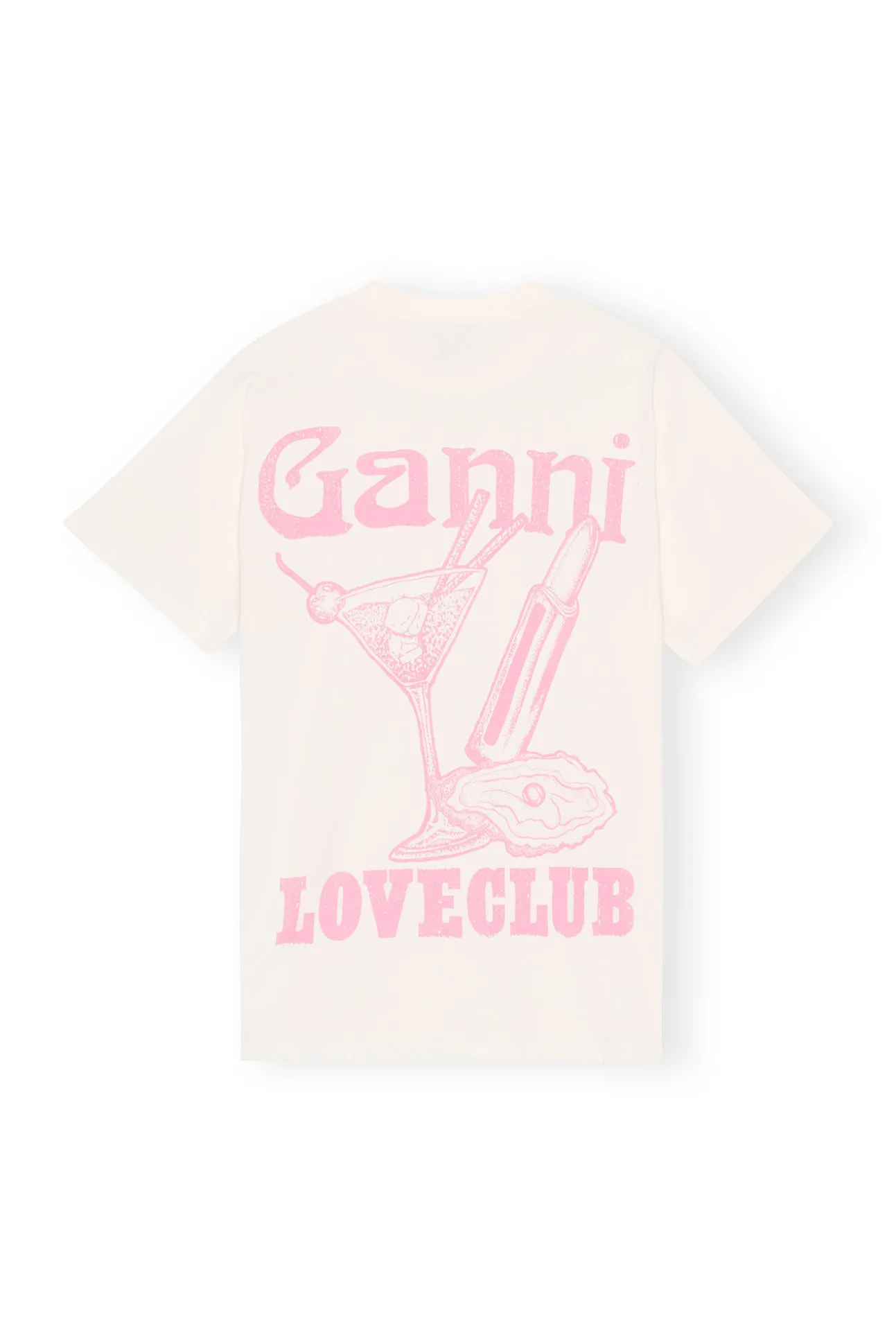 Clearance GANNI Lassiges Nightclub-T-Shirt Egret