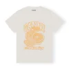 Fashion GANNI Lassiges Orange-T-Shirt Egret