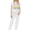 Hot GANNI Lassiges Rainbow-T-Shirt Bright White