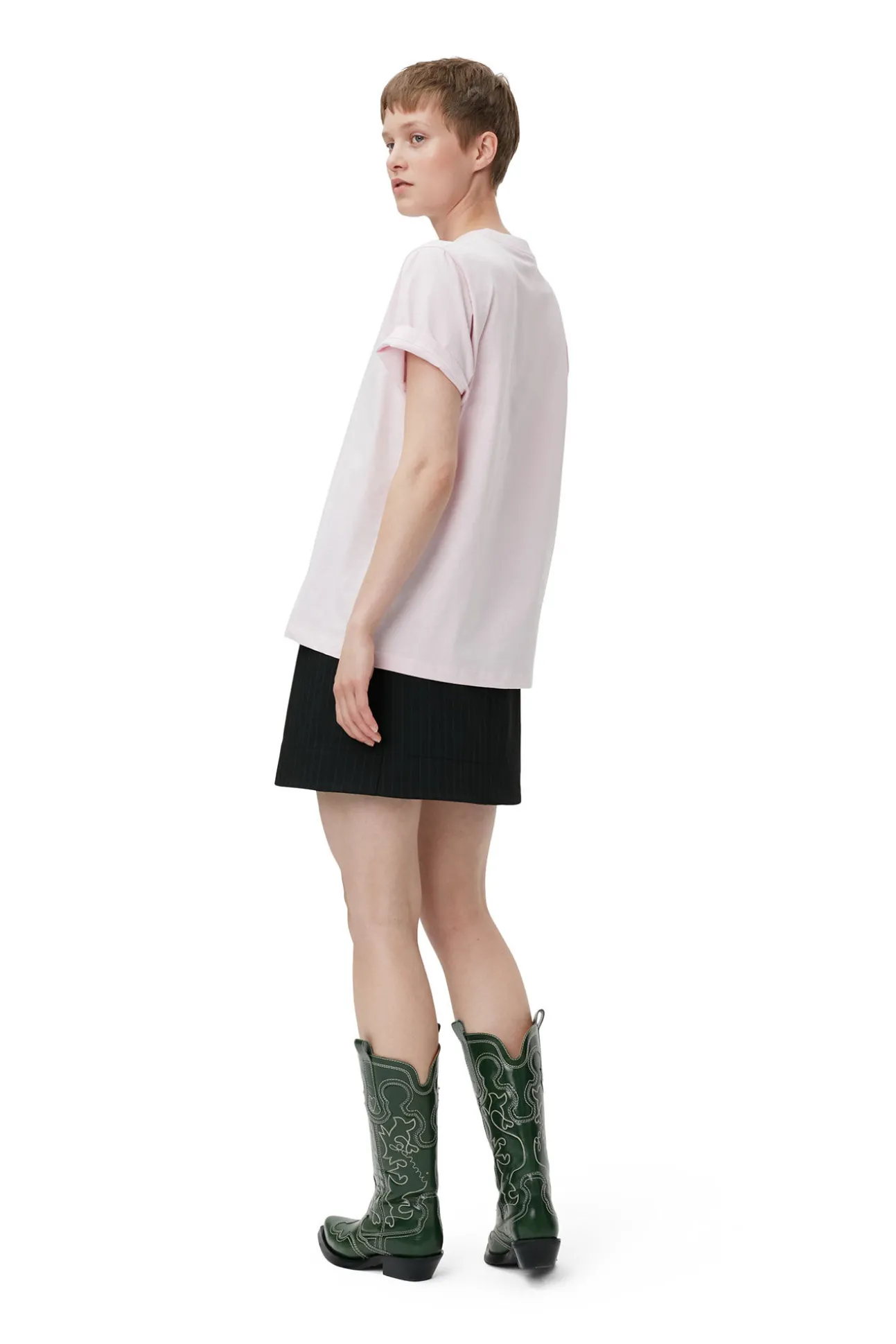 Best GANNI Lassiges Schmetterling-T-Shirt Light Lilac