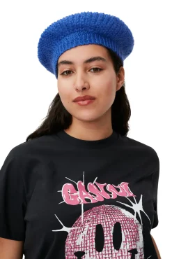 Shop GANNI Lassiges Smiley-T-Shirt Phantom