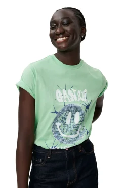 Discount GANNI Lassiges Smiley-T-Shirt Peapod
