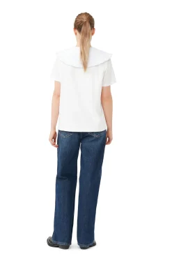 Cheap GANNI Lassiges Strawberry-T-Shirt Egret