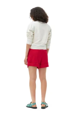 Best GANNI Leichte Glanzende Corduroy-Shorts Love Potion