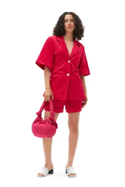 Best GANNI Leichte Glanzende Corduroy-Shorts Love Potion