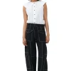 Shop GANNI Leichte Pocket-Slub-Hose Black