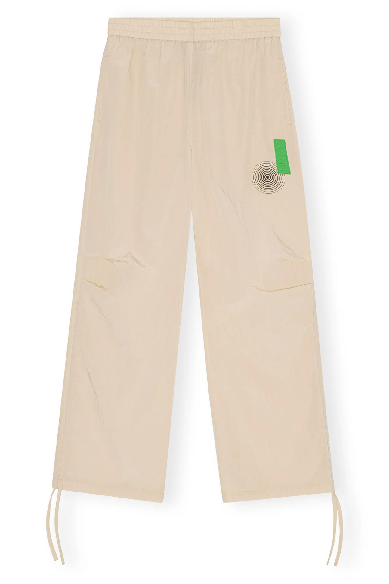 Outlet GANNI Leichte Tech-Hose Mit Kordelzug Biscotti